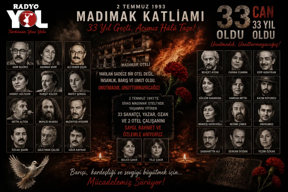 Madımak Katliamı'nın 33. Yılı: Unutmadık, Unutturmayacağız